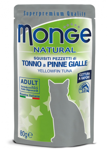 Monge Natural Pezzetti Di Tonno A Pinne Gialle Adult Monge It