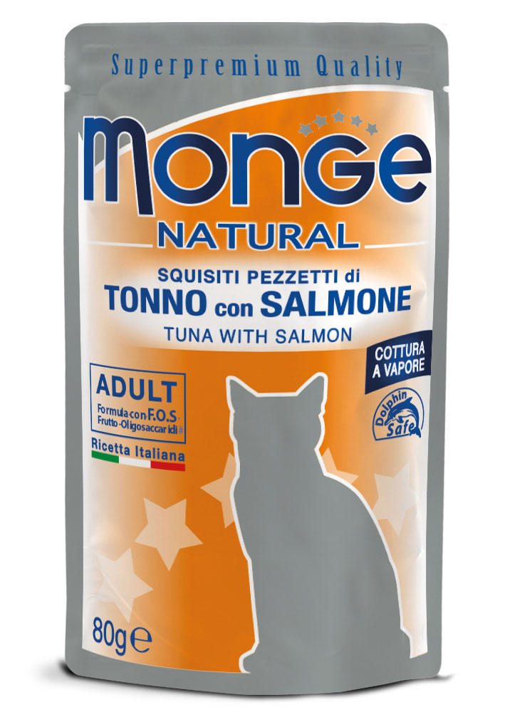 Natua Cat Buste Tonnetto e Salmone in jelly gr.70. Mangime Umido